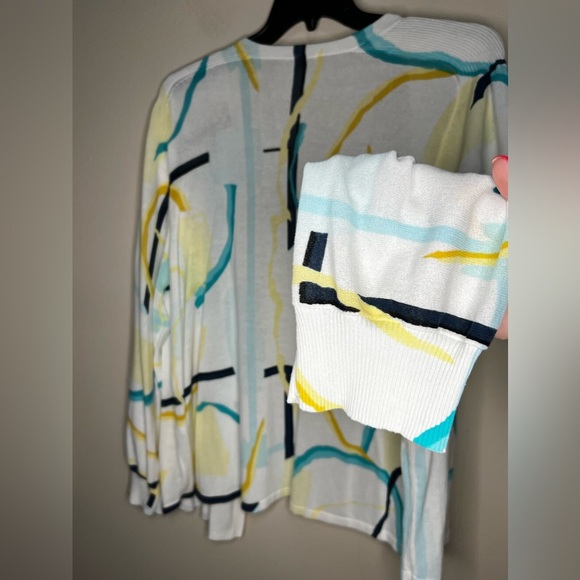 Chicos The Summer Romance Abstract Cardigan 2Xl - Picture 7 of 12